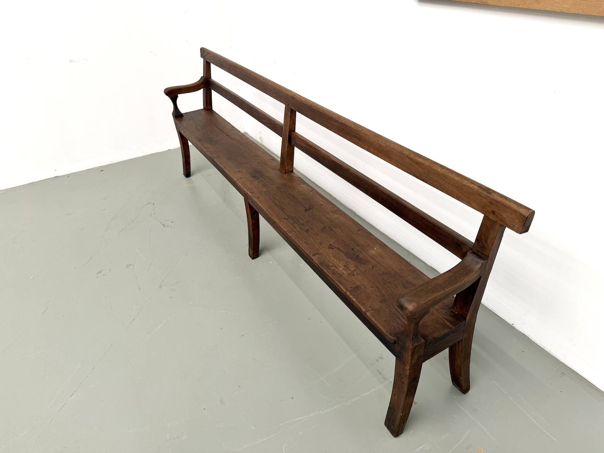 Banc de communauté en chêne massif, 1900