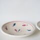 Paire de plats ronds Givors modèle Perce-neige 1950