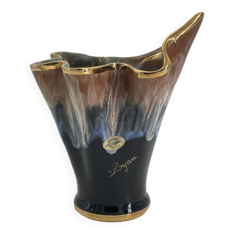 Vintage flame shaped ceramic vase