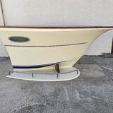 Bar or shop counter and 2 deck lina stools polyester boat hull