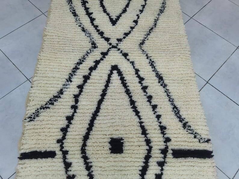 Berber beni mrirt hallway rug