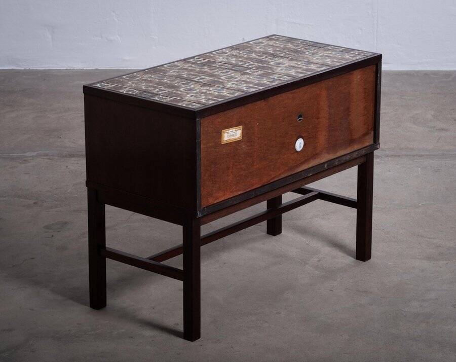 Mahogany Hall Table by Severin Hansen, Denmark, 1950s