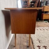 vintage oak desk with a Scandinavian look