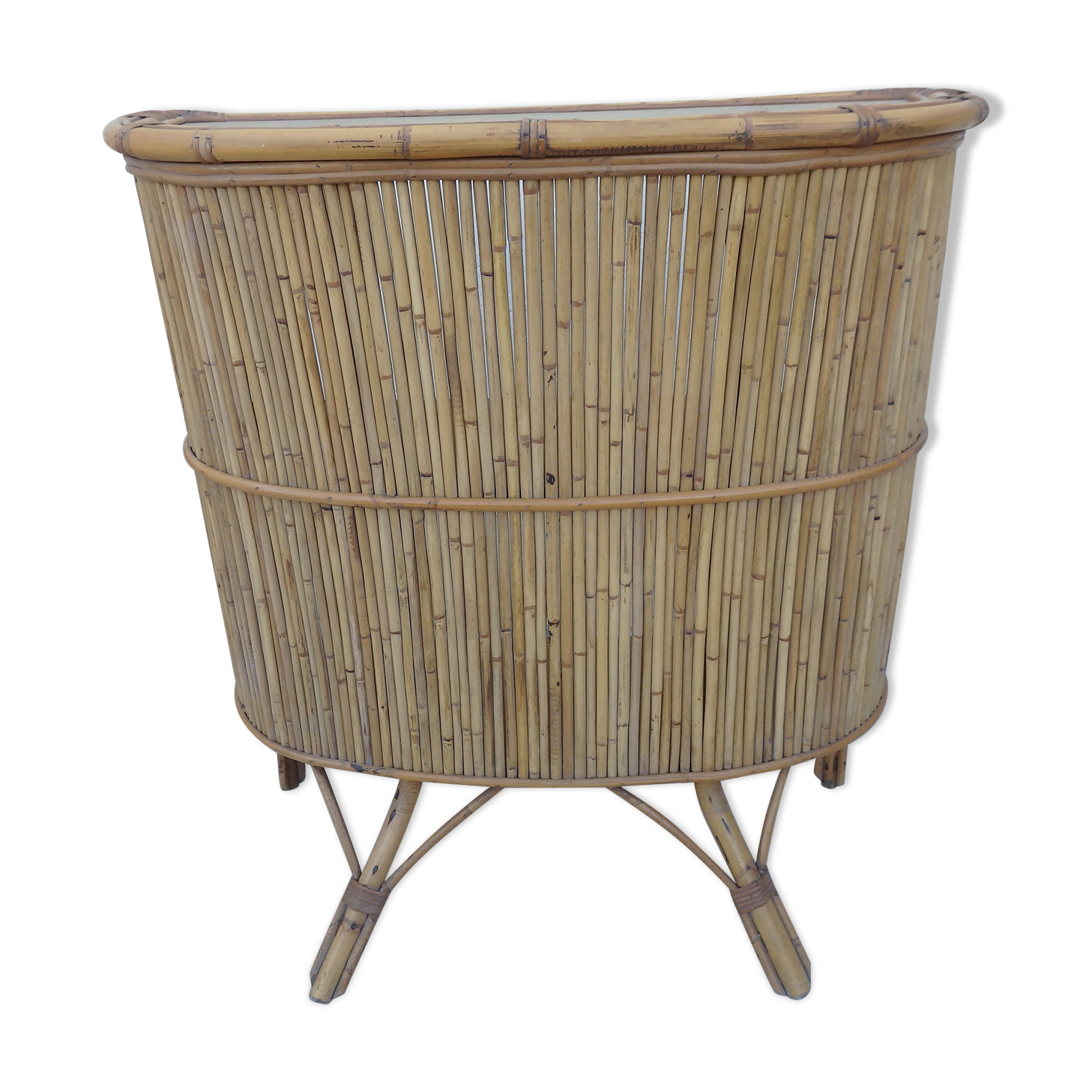 Scandinavian vintage rattan bar