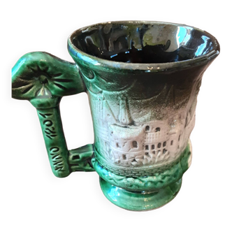 slip stoneware mug