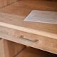 Art Deco wardrobe in patinated solid oak | Amandine