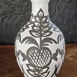White glazed terracotta vase by Marei Keramik