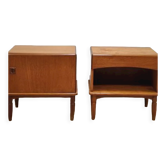 Pair of vintage teak bedside tables 1960