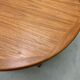 Round extending dining table in teak by Velje 1960s Denmark
