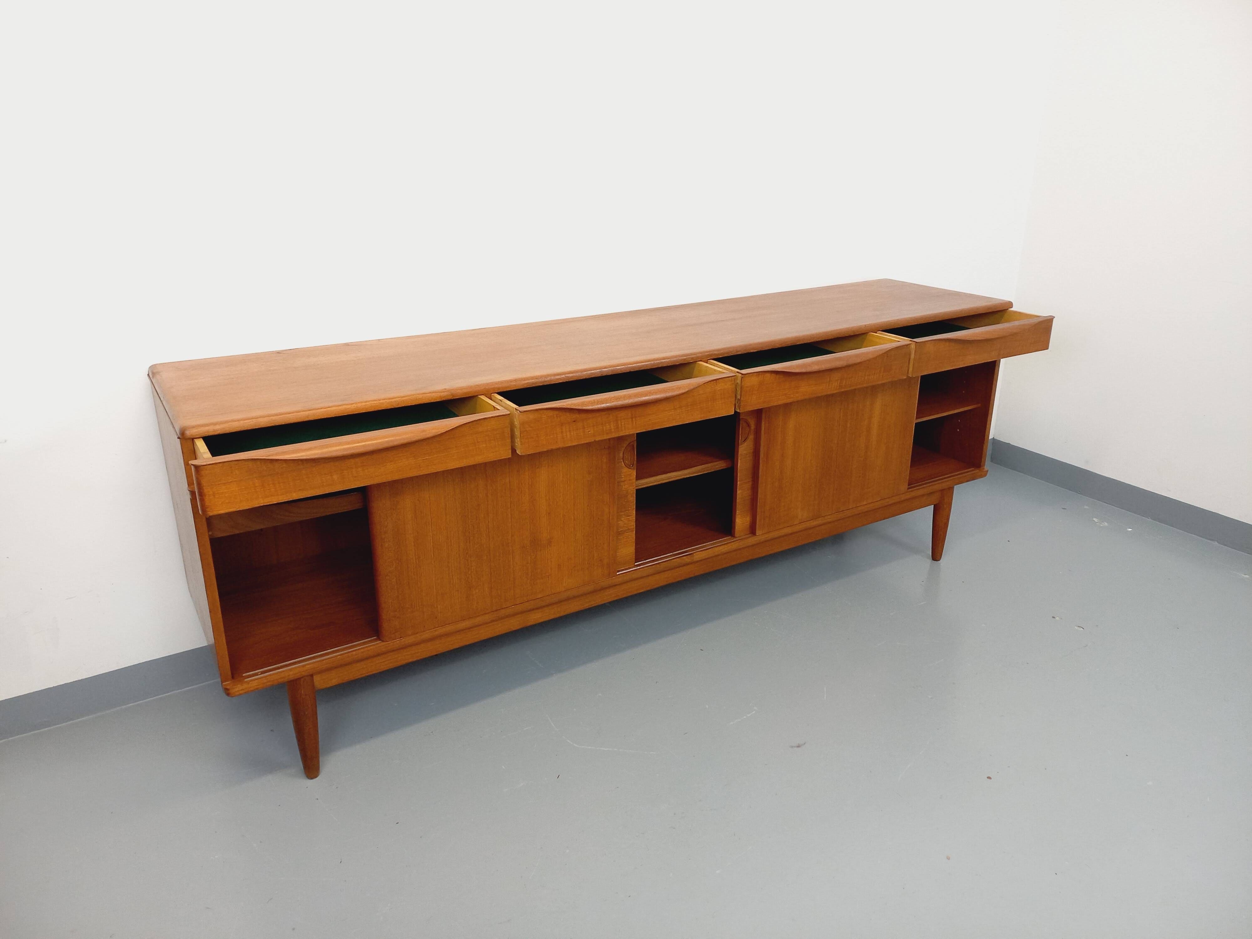 Vintage Scandinavian teak sideboard from the 60s, Johannes Andersen for Samcom
