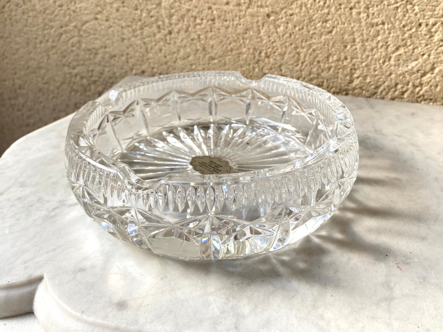 Bohemian crystal ashtray Bleikristall West Germany 60s