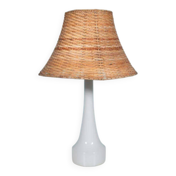 Vintage Holmegaard glass Nordic table lamp