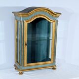 Small Showcase in Painted and Gilded Wood, Louis XV Style – Early 19th Century