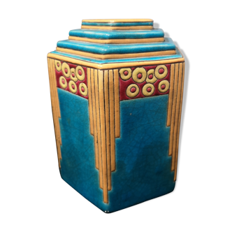 Vase Longwy style Art Déco 1930