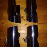 Four 70s chrome wall light