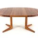 Table à manger extensible ronde 'Arden' 2x - teck - style mid-century moderne