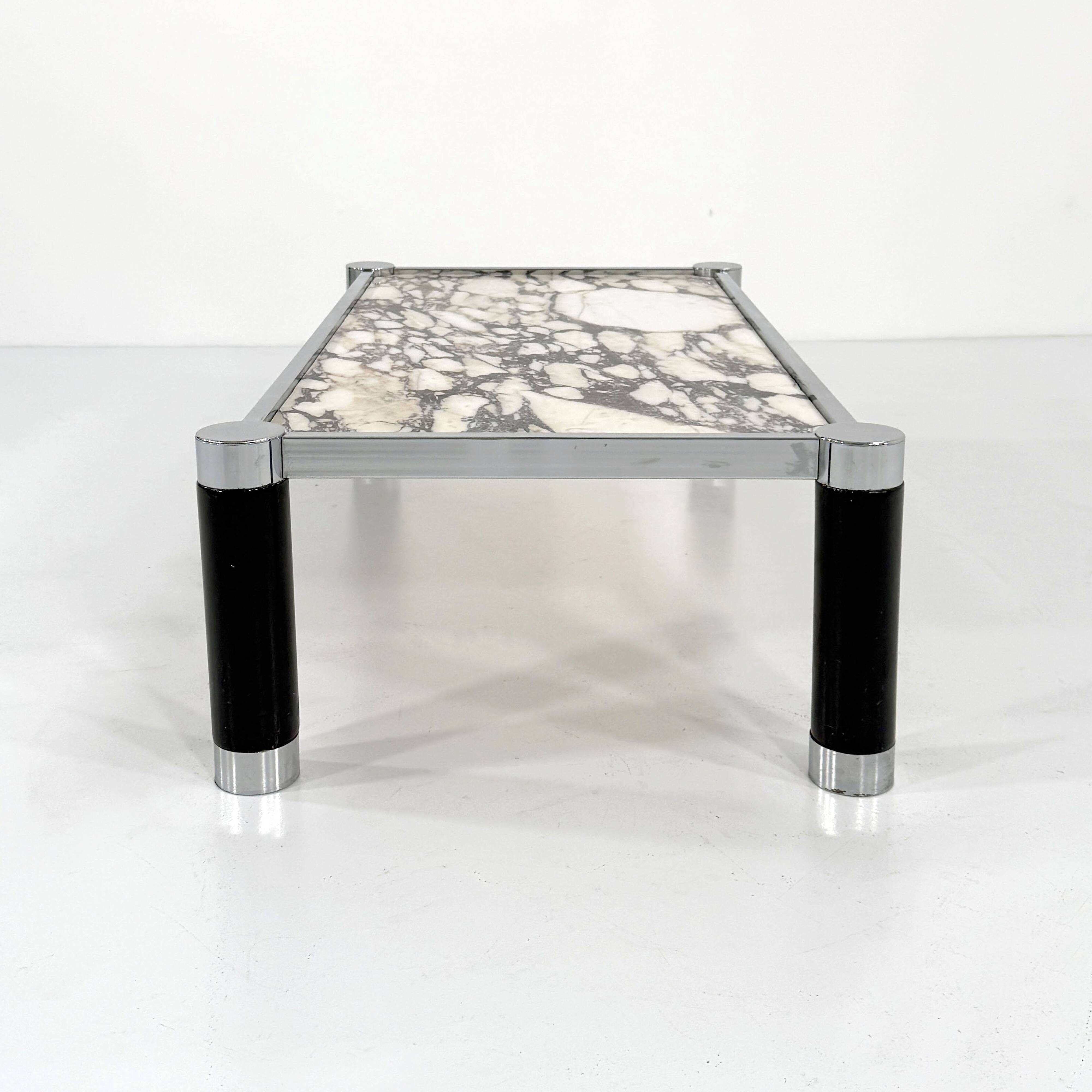 Table basse postmoderne en marbre Calacatta Violetta, 1980