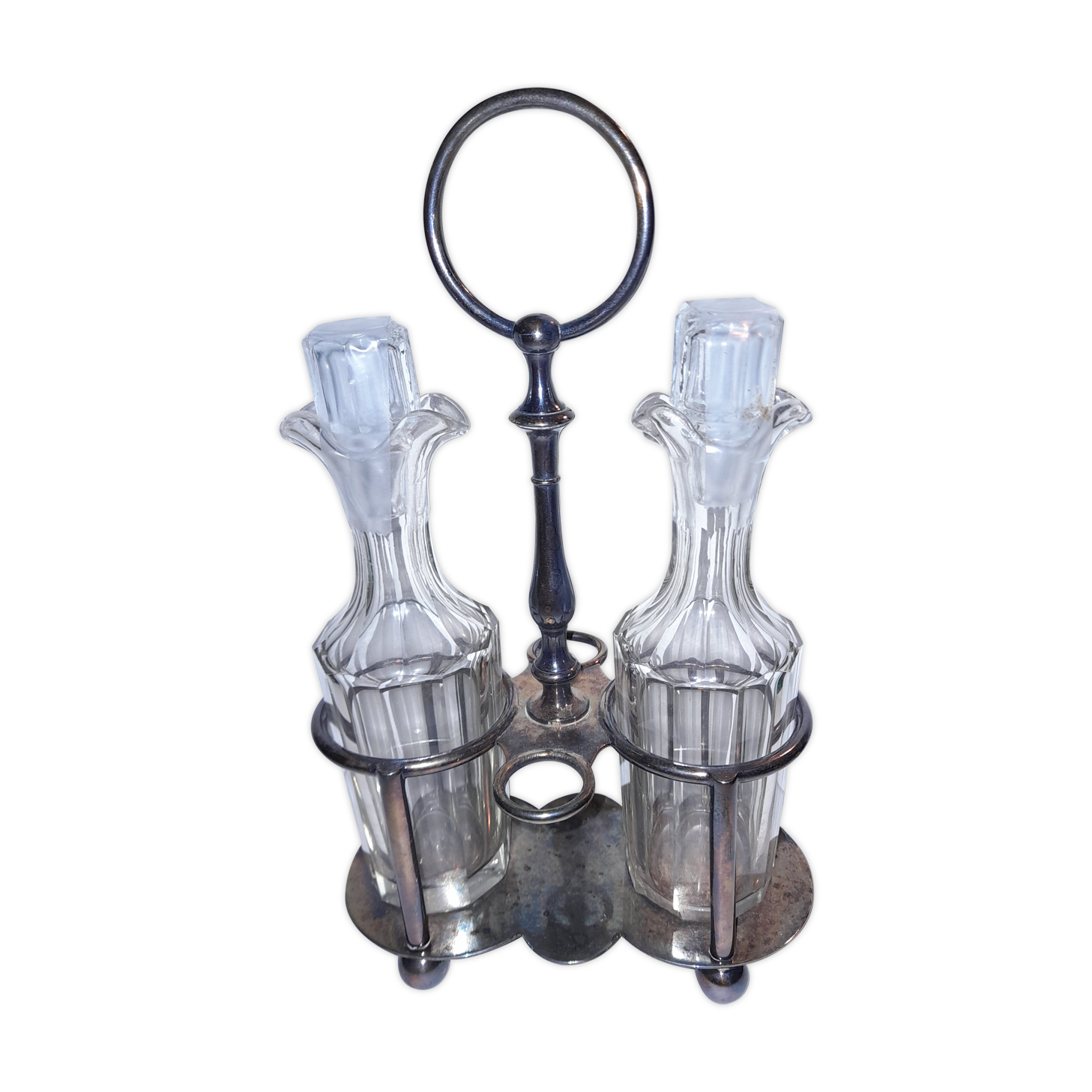 Huilier 4 Pièces En Inox - Design Argenté - Pour Huile Et Vinaigre - Élégant Et Pratique