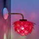 Vintage pink mother-of-pearl angled wall lamp