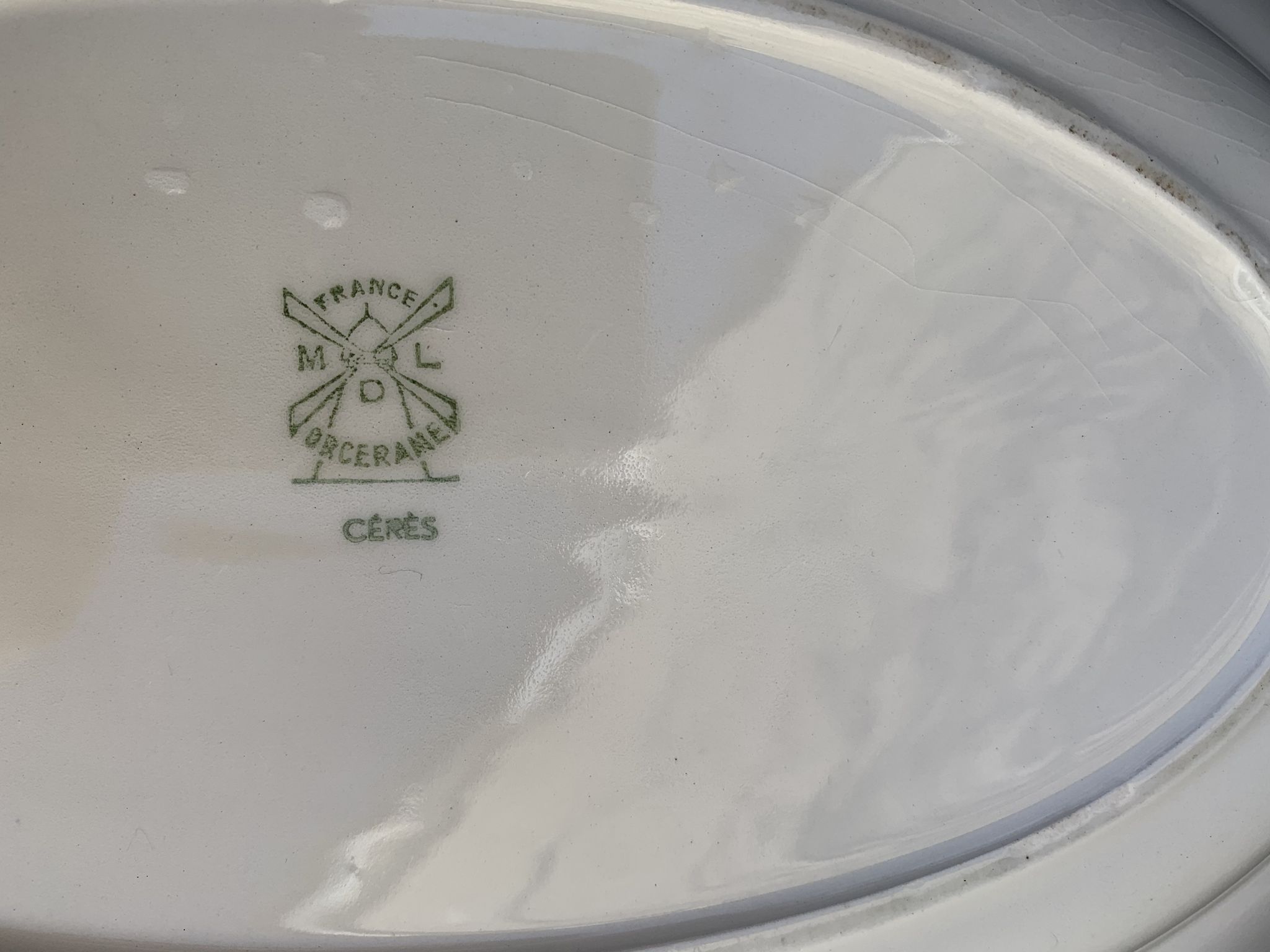 Set of two dishes, one with cakes and a hand-painted serving dish mill of wolves hamage Ceres