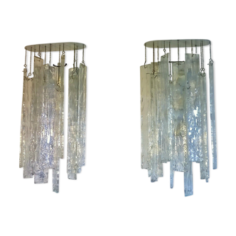 Pair of sconces by Carlo Nason for Mazzega 1970