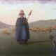 Tableau HST XIX° siècle Berger avec moutons et chien en alpage signé A. Trefois