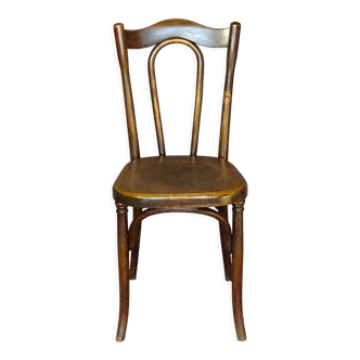 Bistro chair by fischel n°103 circa 1915 wooden seat