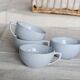 4 vintage ironstone coffee cups in sky blue – Digoin