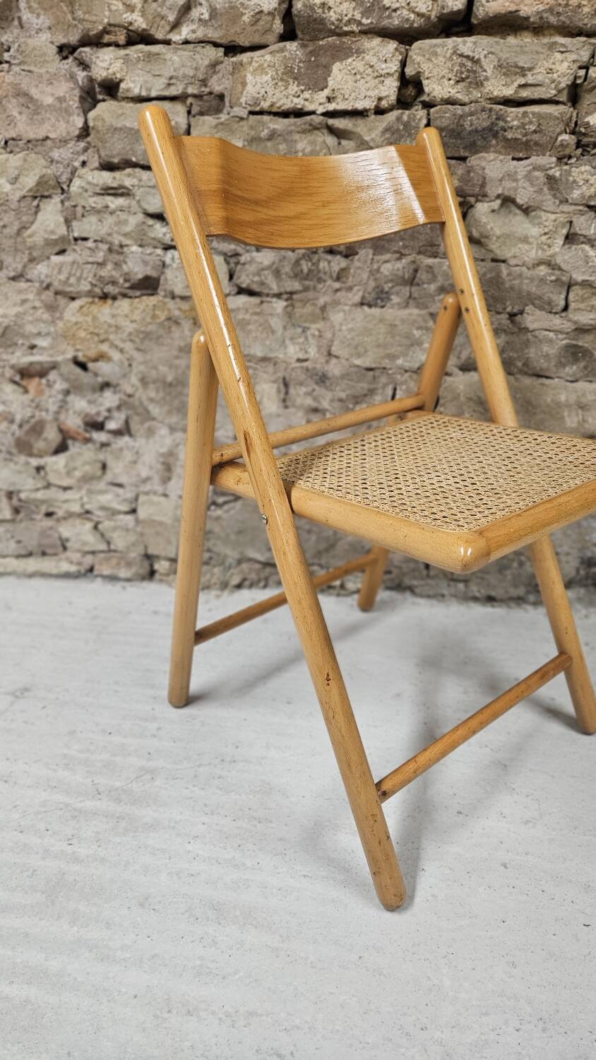 Folding cane chair from 1980
