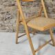 Chaise pliante cannage année 1980