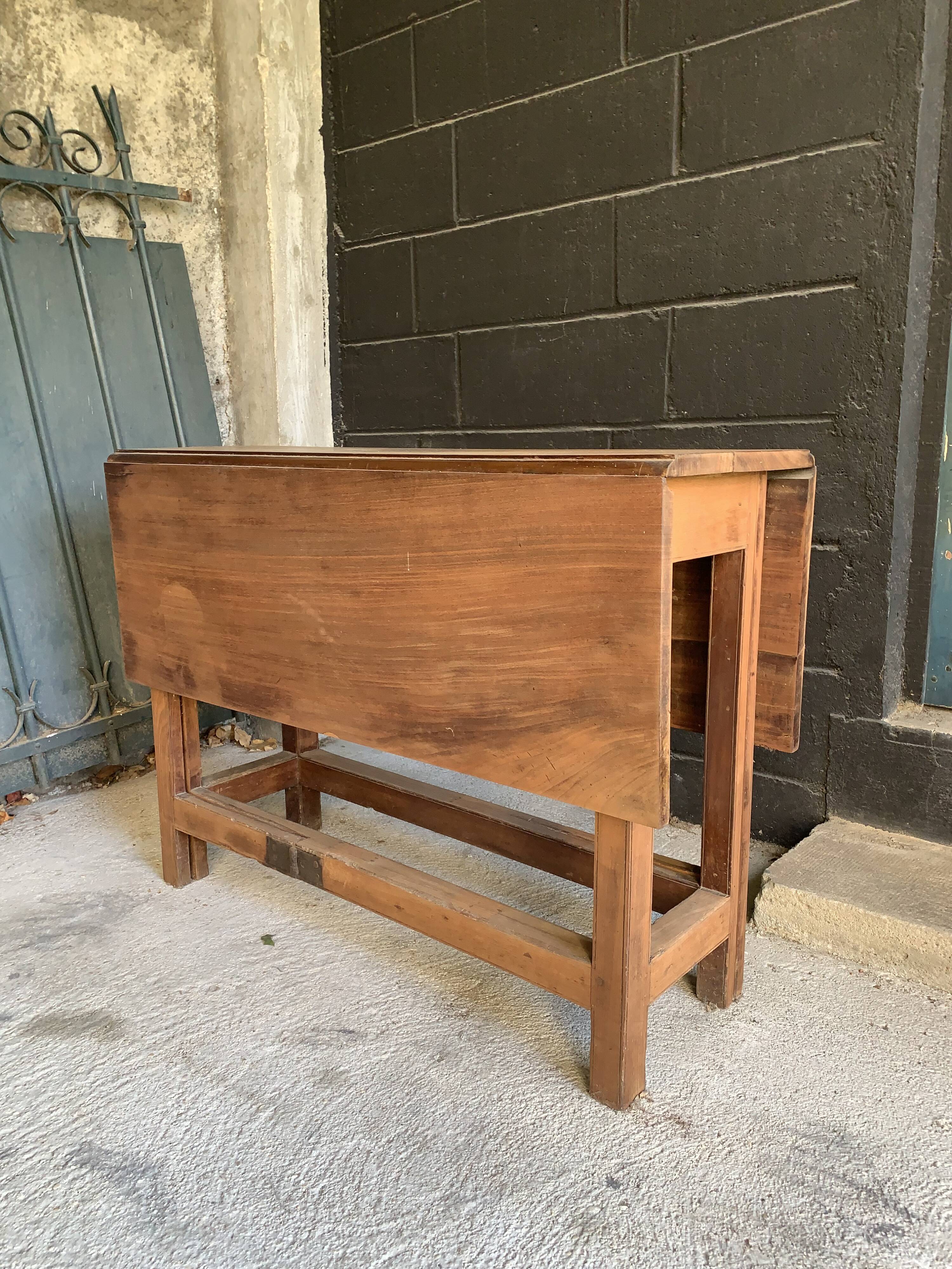 Solid wood table or console.