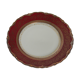 Bavarian porcelain dessert plate, garnet and gold floral rinses