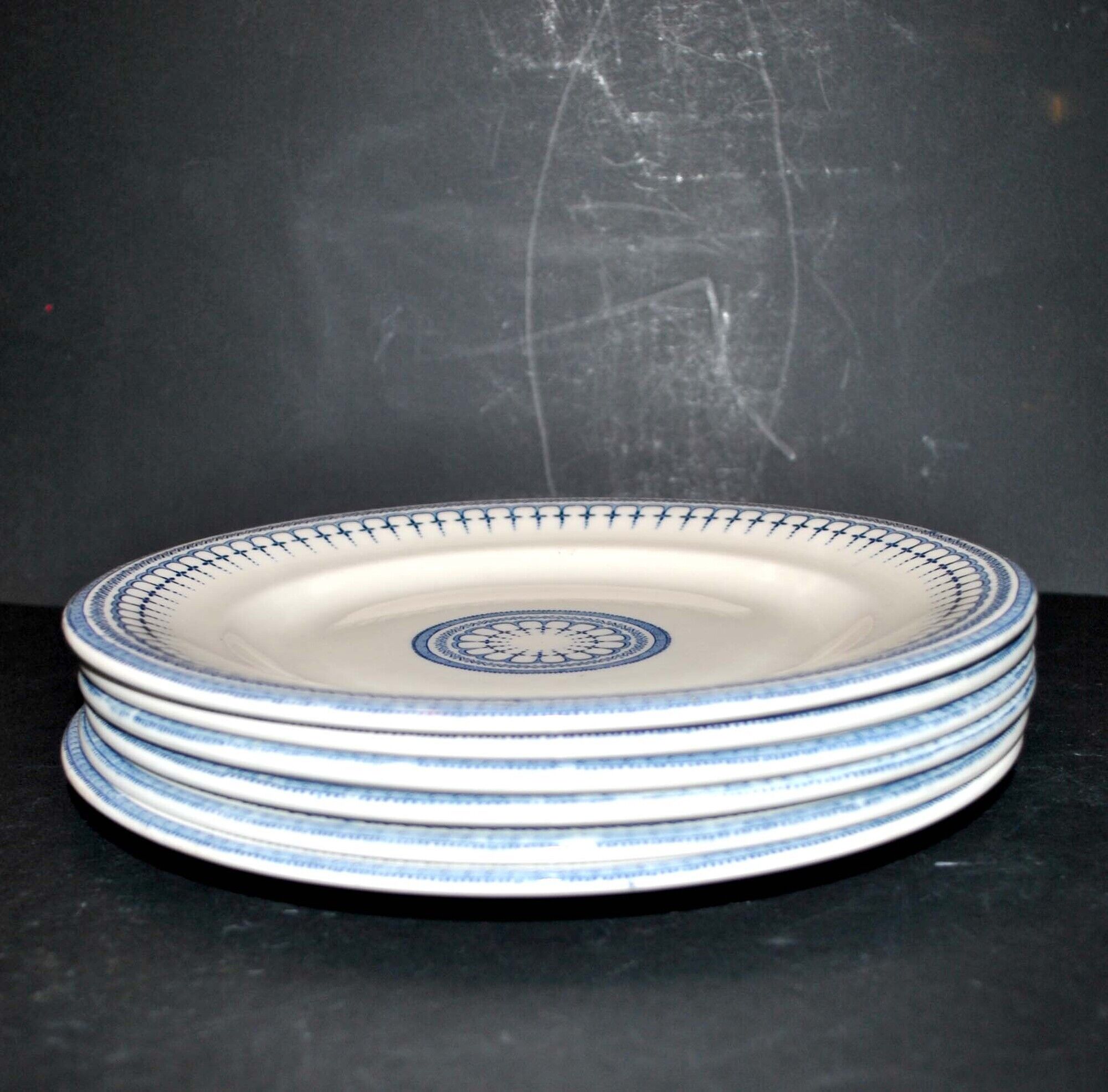Flat plates Alhambra earthenware of Clairefontaine J.S & G "Terre de fer" 22.5cm