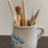 Old stoneware mustard pot