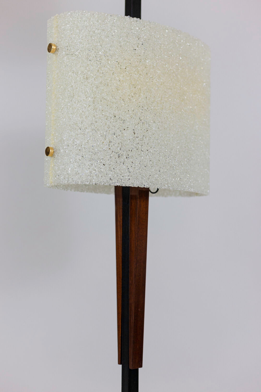 Granite resin and wood lamppost, 1950s