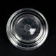 Baccarat crystal dish with wavy profile, acid-etched mark.