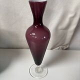 Vase en opaline violine vintage
