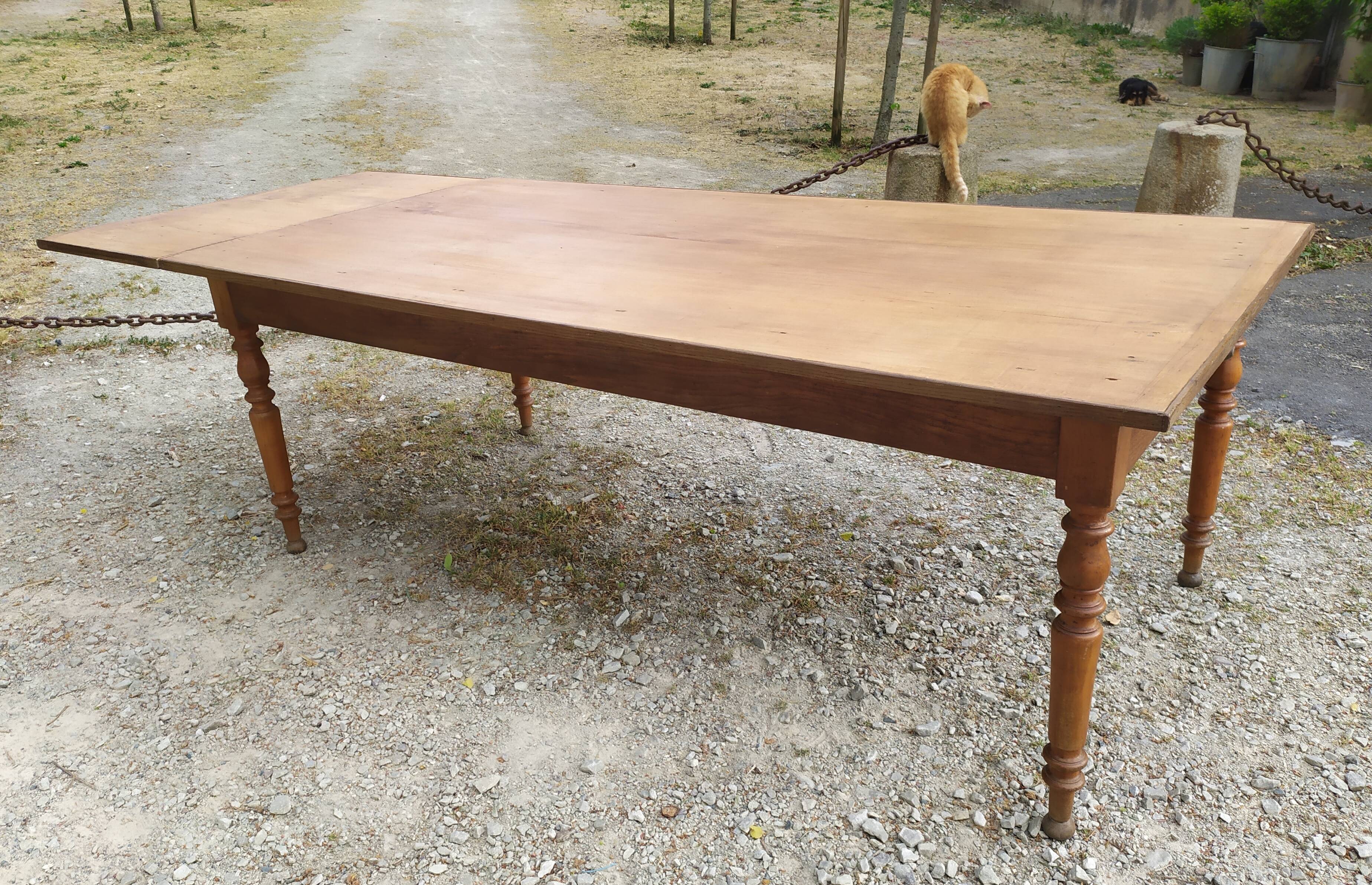 Table de ferme 200 cm extensible