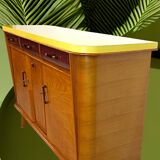Vintage French sideboard — 1950s/60s — Yellow Formica