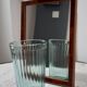 Wooden mirror marquetry 30s 17x22cm