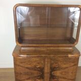 Art deco bookcase display cabinet by Jindrich Halabala