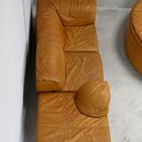 Leather modular sofa, 7 elements, 70s
