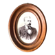 Antique wooden oval picture frame, 19.5 cm x 15.5 cm