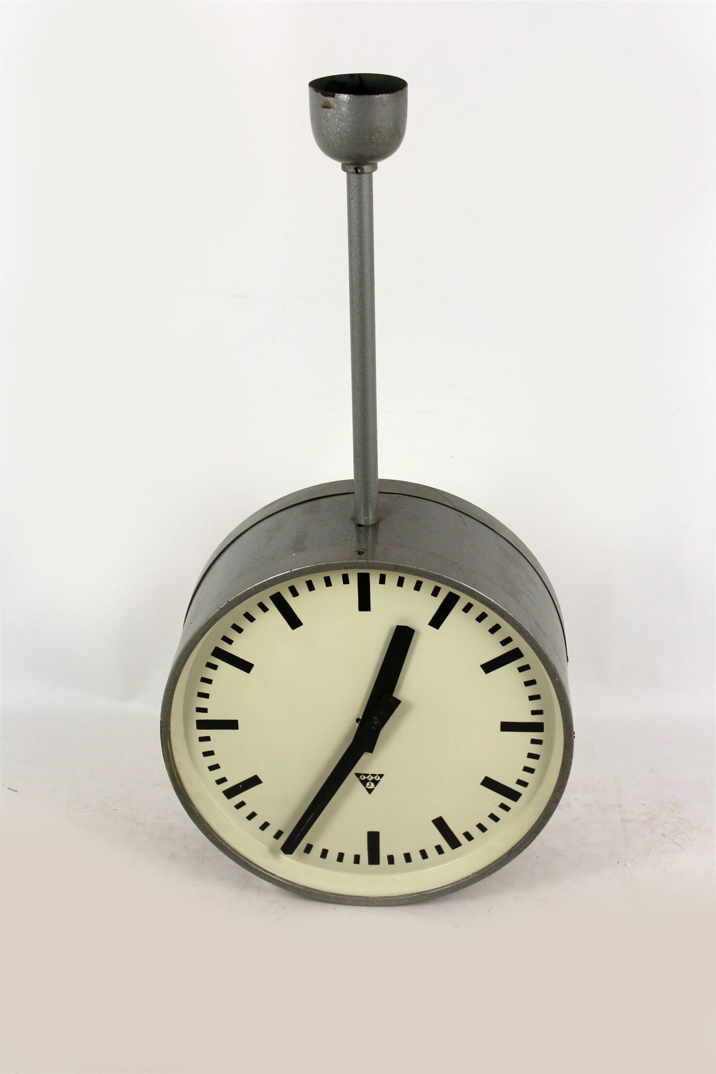 Double sided railway clock from pragotron, 1970