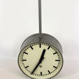 Double sided railway clock from pragotron, 1970