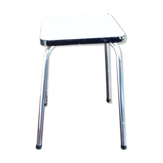 Grey and metal formica tabouret