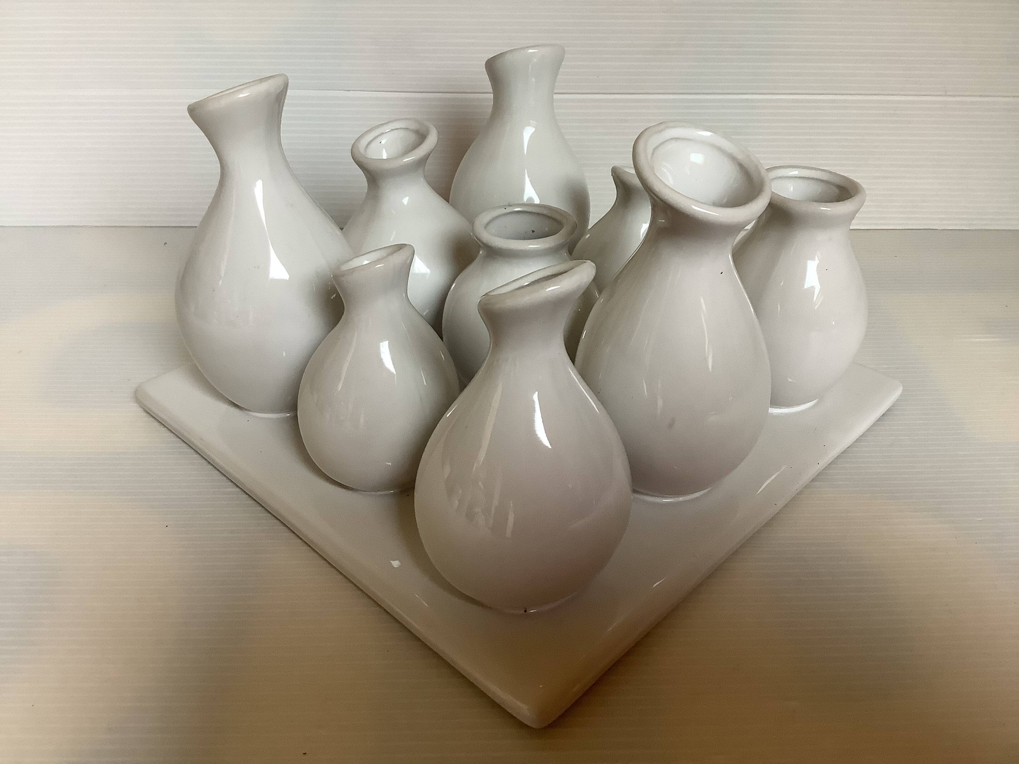 White ceramic flower spikes