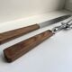 Duo of meat cutlery in solid wood 50s