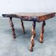 Brutalist Style Handcrafted Oak and Grape Wood Side Table, 1950s