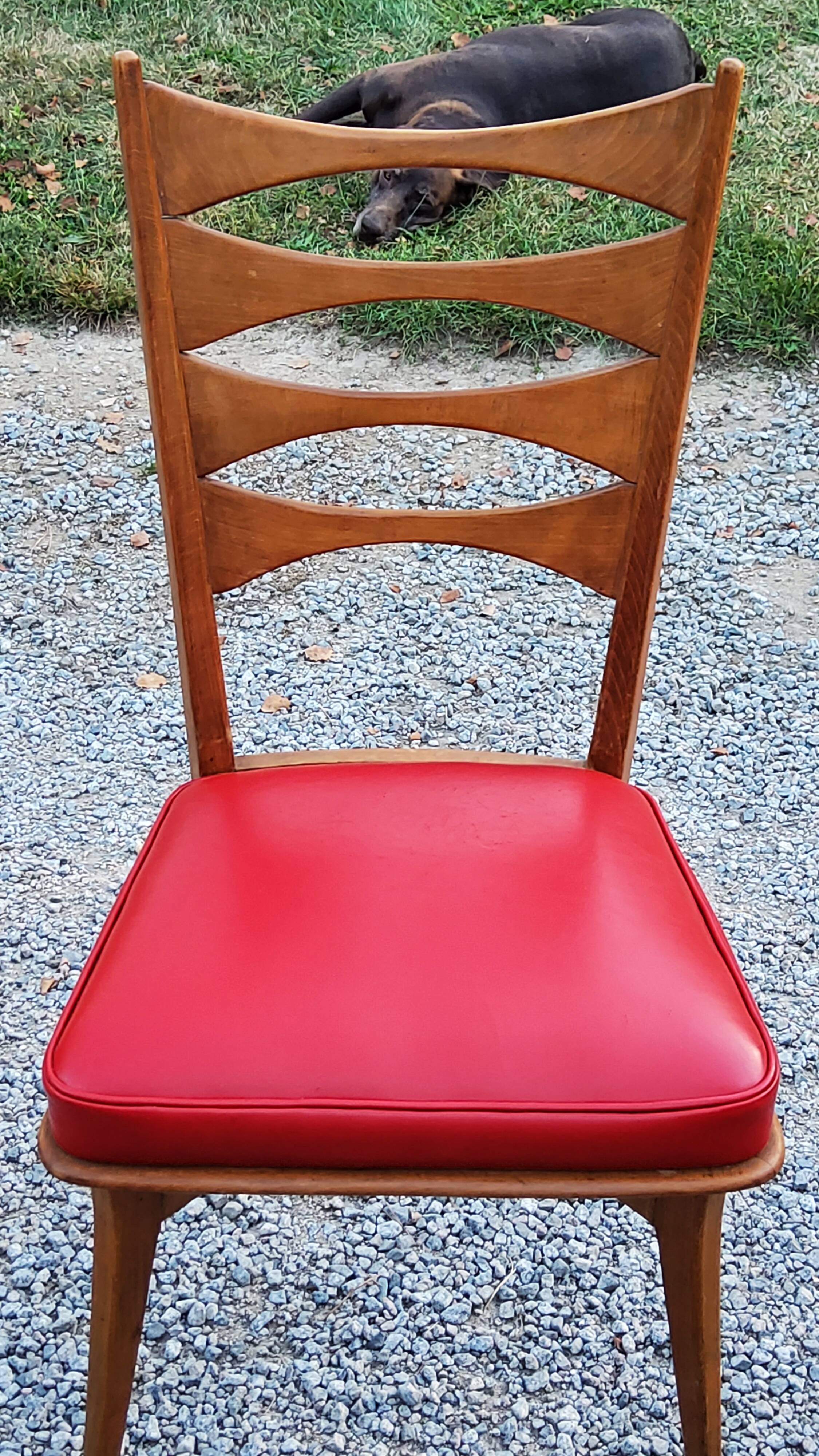 Set of 6 vintage Scandinavian style chairs from the 50s
